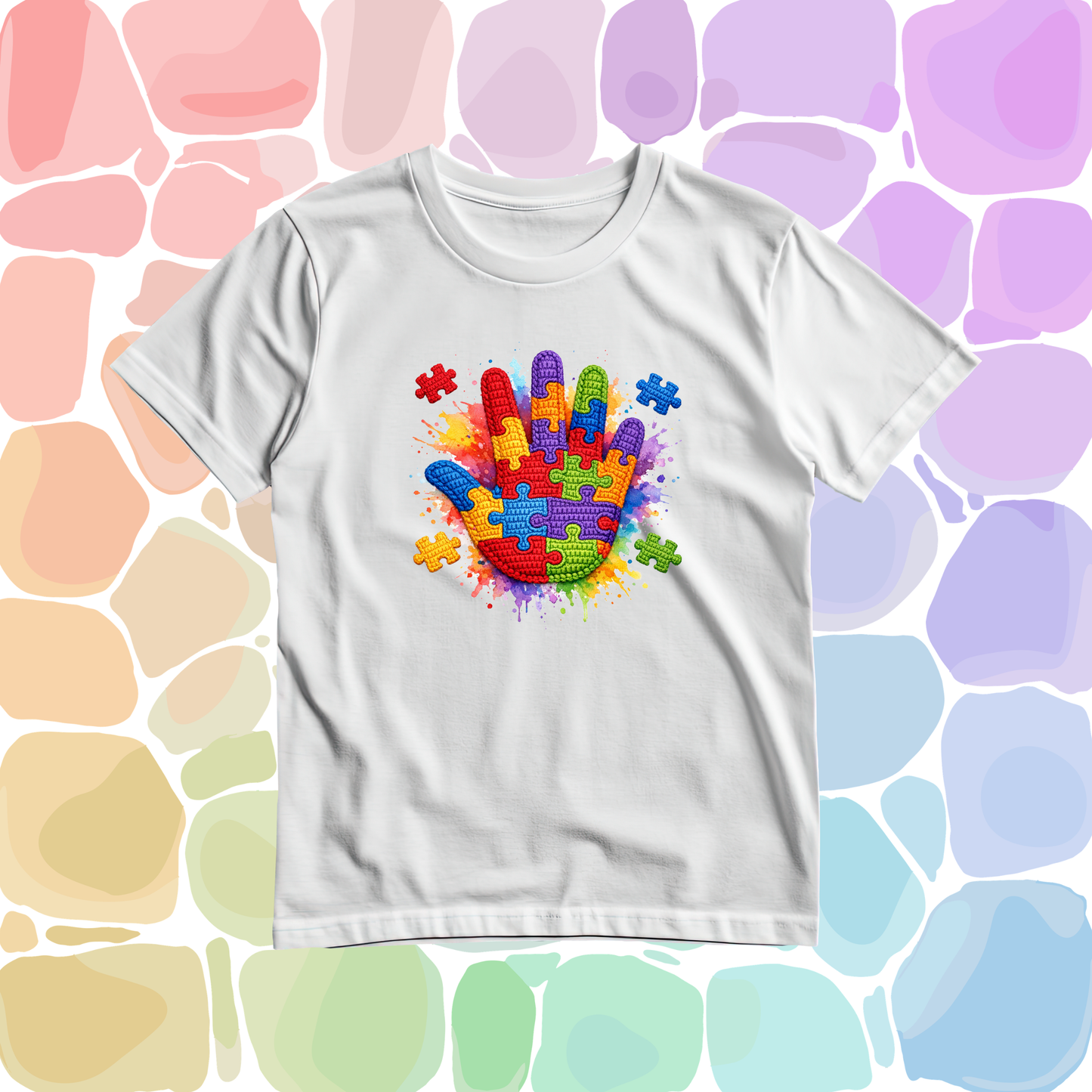 Autism Hand Puzzle T-Shirt- Autism Collection