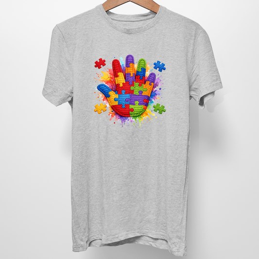 Autism Hand Puzzle T-Shirt- Autism Collection