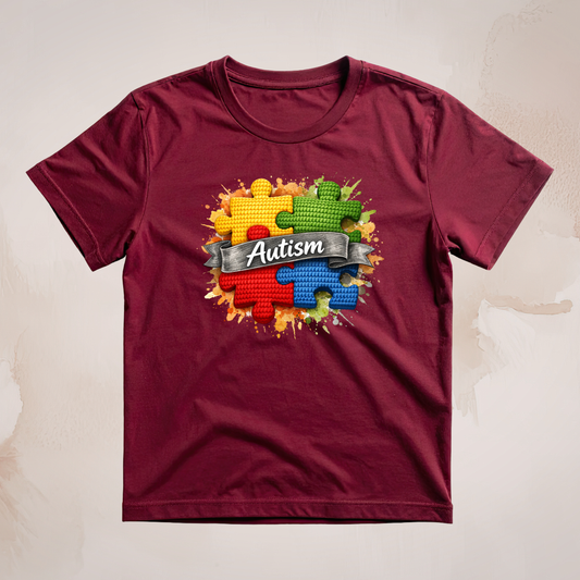 Autism Puzzle piece T-Shirt- Autism Collection