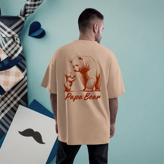 Papa Bear Back Design T-Shirt