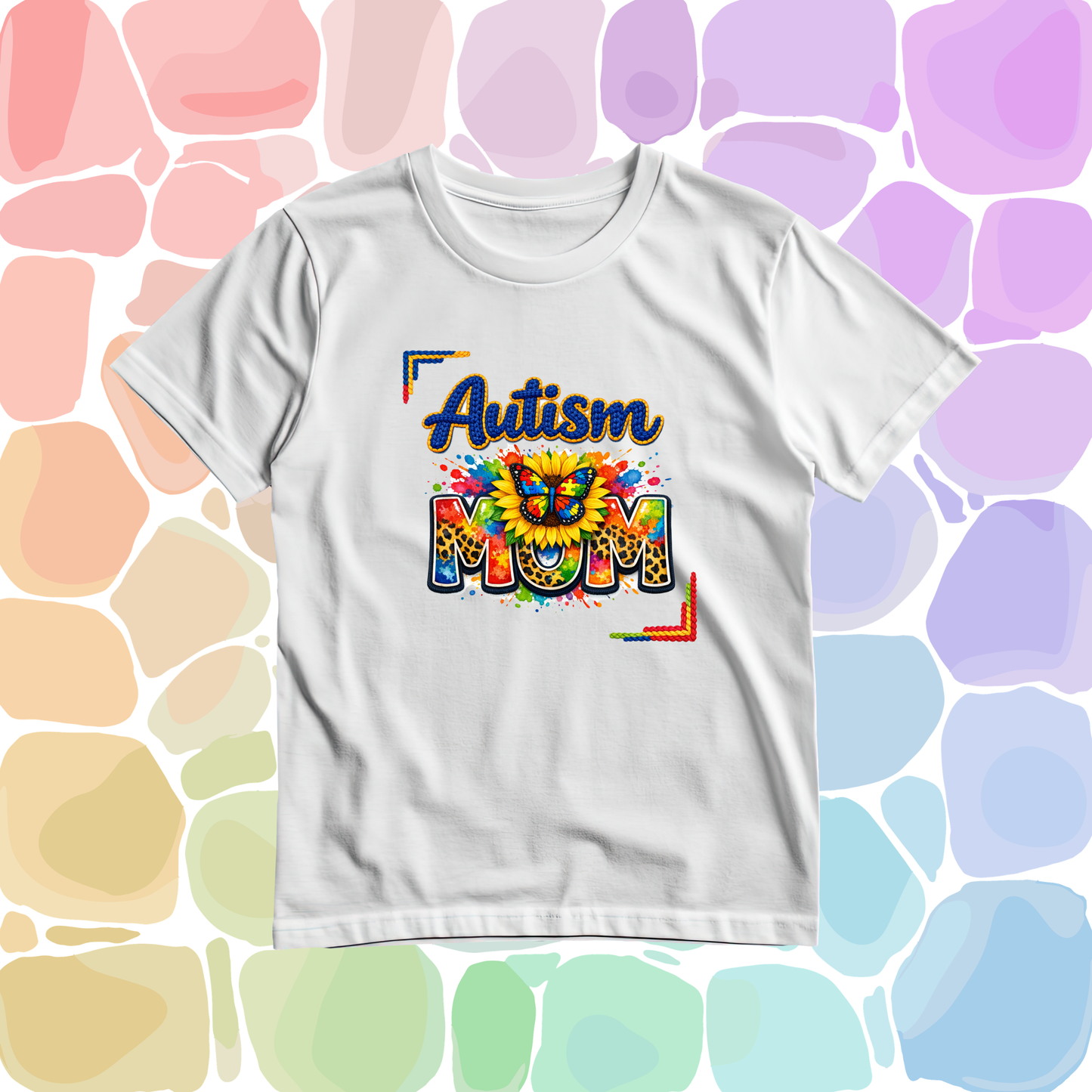 Autism Mom Crochet Puzzle T-Shirt- Autism Collection
